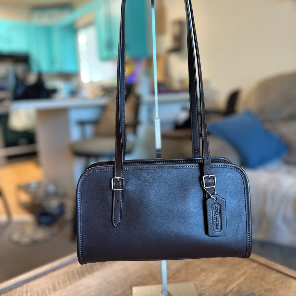 Coach Swing zip Maple Brown Leather Shoulder Bag